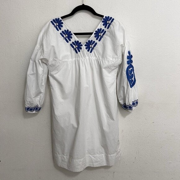 MADEWELL Embroidered Blanca Dress Size XS Short Shift Summer Vacation Date Boho - Picture 8 of 13